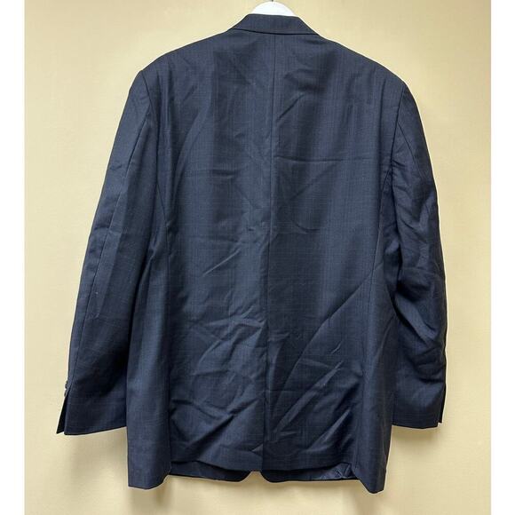 Ralph Lauren Men's Navy Blue Grey Wool Cashmere Blend Blazer Jacket Size 44L - Picture 2 of 13